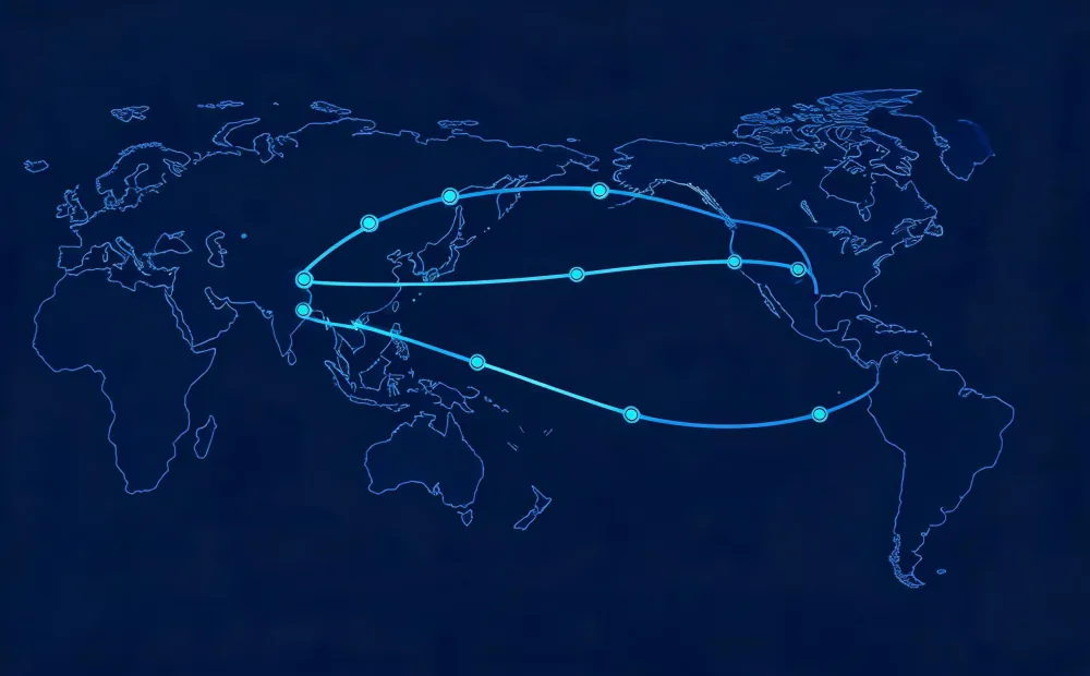 Map for global outdoor textile inquiry routing